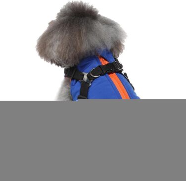 Теплий зимовий пуховик для собак, водонепроникна флісова жилетка, тепла куртка для цуценят та собак різних розмірів (S, блакитний)