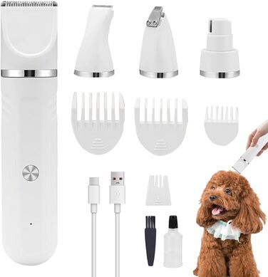 Набір для догляду за шерстю собак 4-в-1 | Ножиці для собак, цуценят та котів | Догляд за шерстю вдома