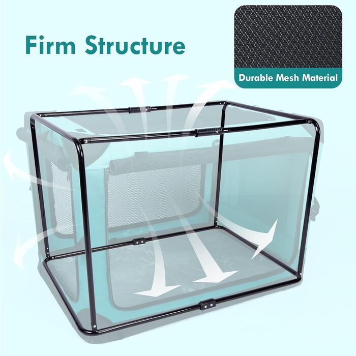 Складана переносна переносна клітка для собак та котів Ownpets з міцним сталевим каркасом, 4 дверцята, розмір L (91.5 x 63.5 x 63.5 см)