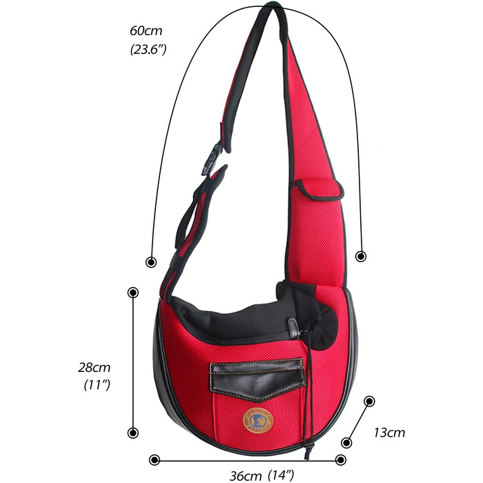 PETCUTE Сумка-переноска для собак, для маленьких собак, переноска для цуценят, дихаюча сітка, транспортна сумка, 9 кг, червона