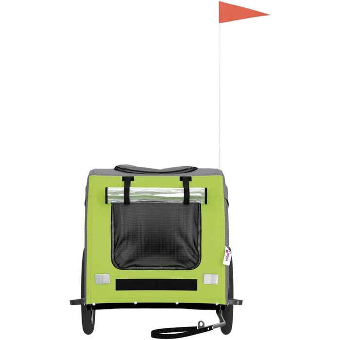 Фahrradanhänger Festnight: Причіп для велосипеда для собак чорного та сірого кольорів, 45 кг, зелено-сірий