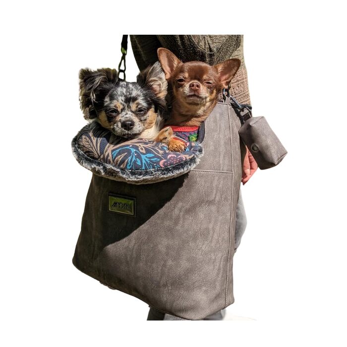 Рюкзак для собак Myxa: переноска для маленьких собак, дихаючий дах, багатофункціональний (антрацит)