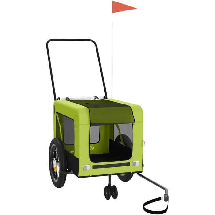 Причіп для велосипеда Gecheer: вантажний, для собак, зелений, 135x68.5x73.5 см