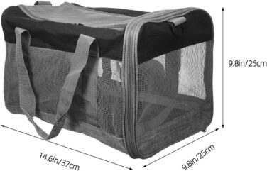 Сумка-переноска для котів та маленьких собак VALICLUD, сітка, дихаюча, складна, легка, з підкладкою та кишенями для подорожей