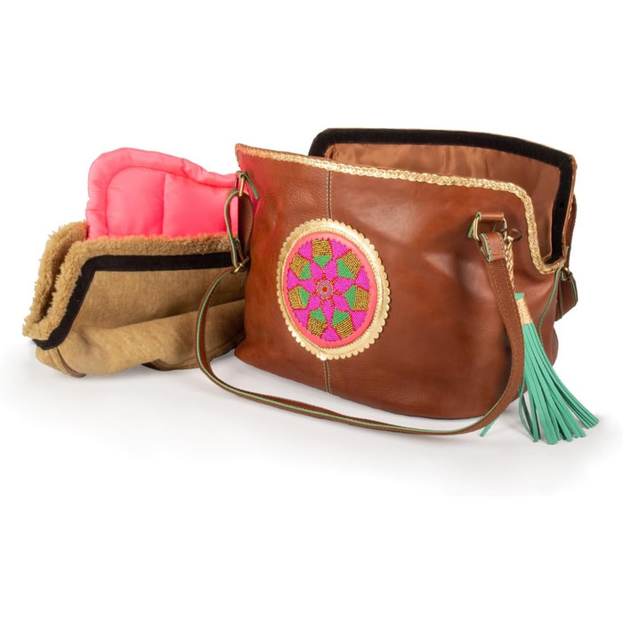 Сумка-переноска для собак Bonita, коричнева, універсальний розмір 45x30x27 см