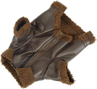 Шкіряна куртка для собак на зиму, тепла, для вулиці, для маленьких та середніх собак, для котів (M)