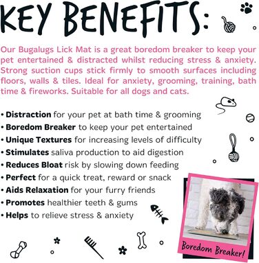 Килимки для собак та котів Bugalugs Licky Mats - 2 шт., чорний/сірий, харчовий BPA-free, зменшує стрес