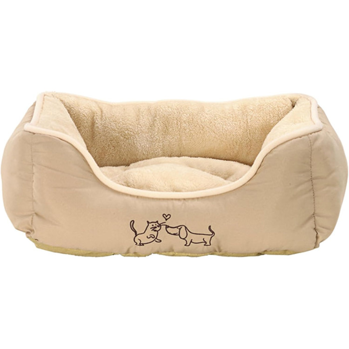 Килимок для собак та котів Dehner Lieblinge Sammy, 61 x 48 x 18 см, поліестер, бежевий