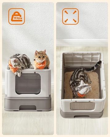 Закритий лоток-туалет для котів Feandrea від Songimcs, 54,3 см x 42,5 см x 37,8 см