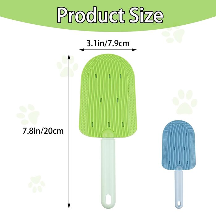 Гребінець для котів, м'який, миючий, для видалення ковтунів та зменшення випадіння шерсті, портативна щітка для грумінгу, масажна, для довгошерстих та короткошерстих котів, зелений