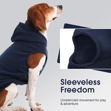 Теплий флісовий світшот-худі IECOii для великих собак, блакитний (4XL)