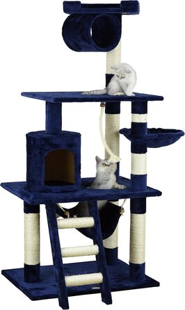 Когтеточка Go Pet Club 62 дюйми, синя, для котів