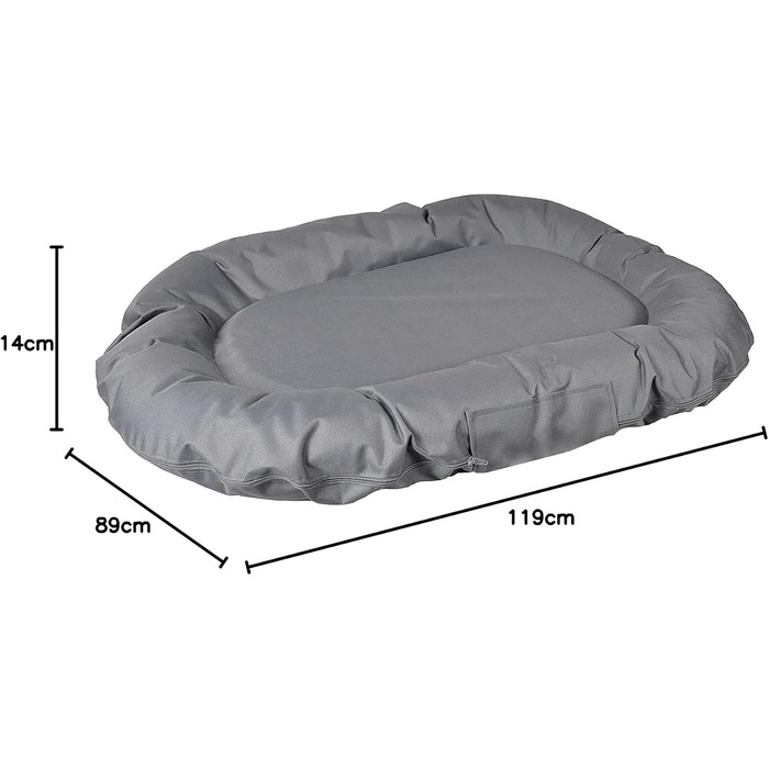Подушка для собак Karlie Dream Grey, 120х90х16 см, сірий