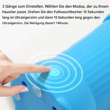 Автоматичний мийка лап для собак | USB-зарядка, для подорожей, блакитна