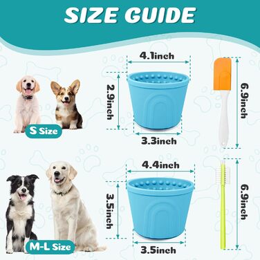 Лежанка-лялька для собак, 2 шт., зелена, розмір S, для заспокоєння, повільний годівник, нековзний лежак з силікону для собак маленьких, середніх та великих порід, BPA-free