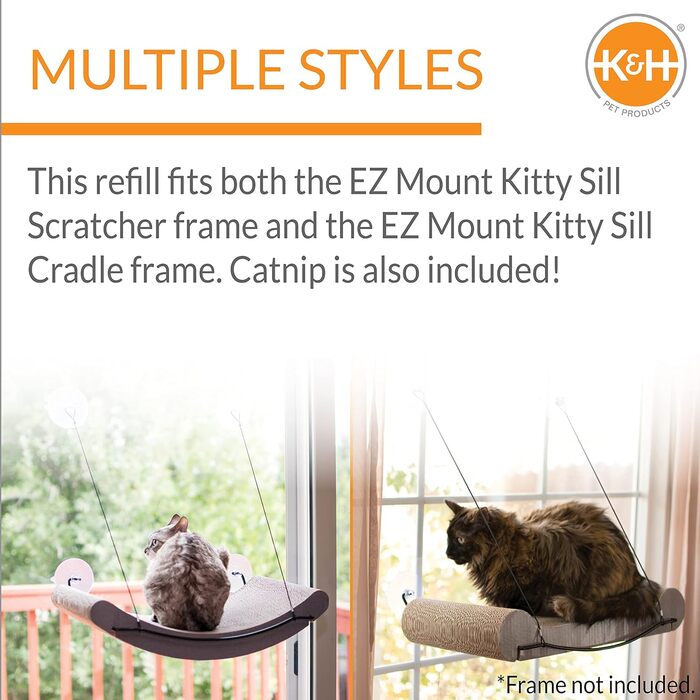 K&H EZ Mount лежак-вігвам для котів на підвіконня з кігтеточкою та змінним наповнювачем