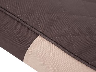 Лежанка для собак DOGGY: м'яка, комфортна, 80 x 55 см, бежево-коричнева