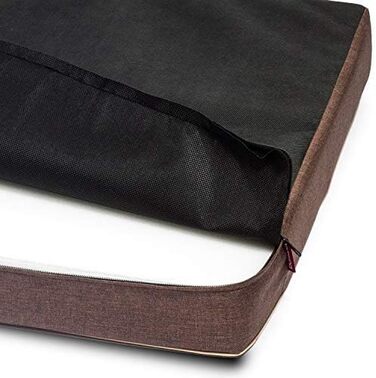 Матрац для собак | Собаче ліжко, подушка, матрац | Codura, стильний, миючий | 100 x 75 x 6 см, коричневий