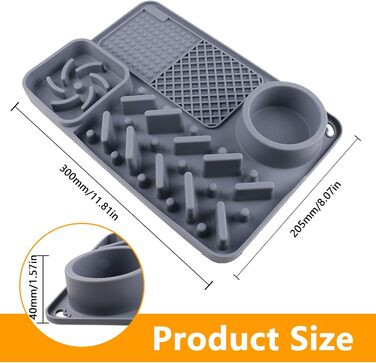 Лежанка-заспокійник для собак Schleckmatte Hund 30x20.5 см з присосками, антиковзаюча, BPA-Free, для повільного годування, зменшує тривожність під час купання, грумінгу та тренувань