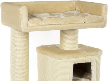 Дряпак для котів CanadianCat Portland - великі сизалеві стовпчики для великих котів, бежевий, 69x47x124 см