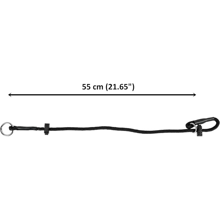 Нашийник для собак Dingo Gear, ручної роботи, міцний шнур, 2 обмежувачі, водонепроникний, для K9-тренувань, IGP, агітація, кусання, слухняність, чорний, L (S04049)