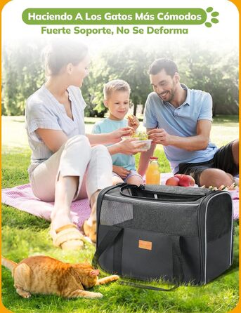 Транспортна переноска для котів та цуценят Morpilot до 5 кг, сіра, 40L, для ветеринара та подорожей