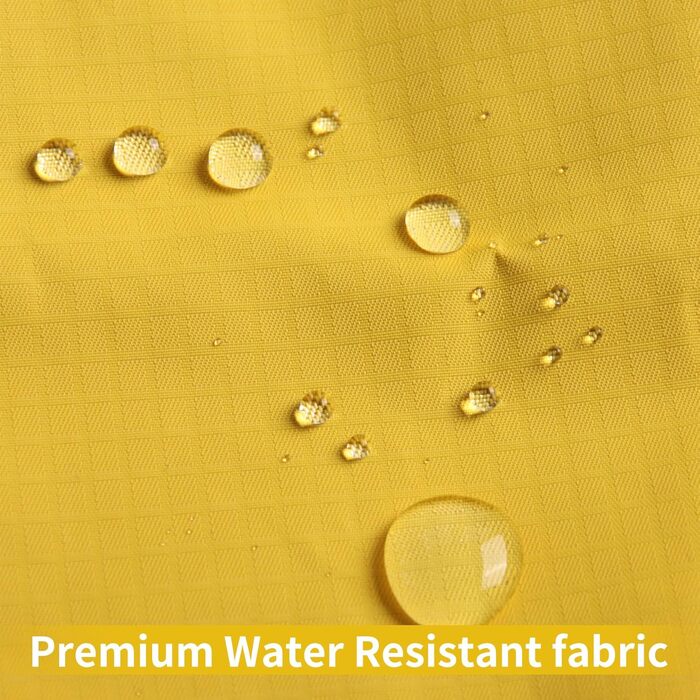 Жовтий дощовик для собак, розмір S (M), з капюшоном та кишенями, водонепроникний, для активного відпочинку