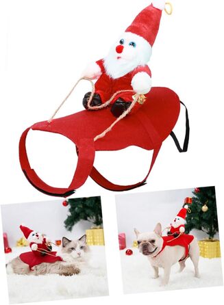 Костюм для собаки FRCOLOR: теплий зимовий наряд для собак та котів, костюм Святого Миколая, теплий зимовий одяг для тварин, розмір XL