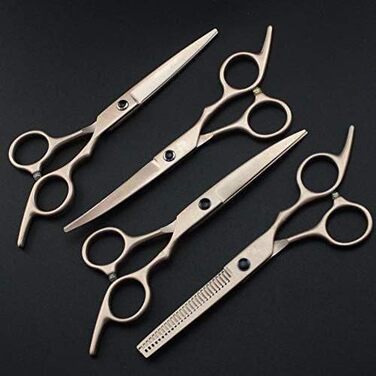 Набір професійних ножиць для грумінгу собак, ножиці для догляду за тваринами, вигнуті ножиці, чохол з шкіри