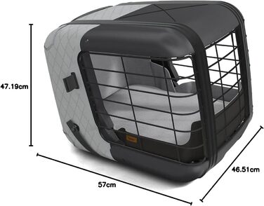 Автопереноска для собак 4pets Caree, сірий колір