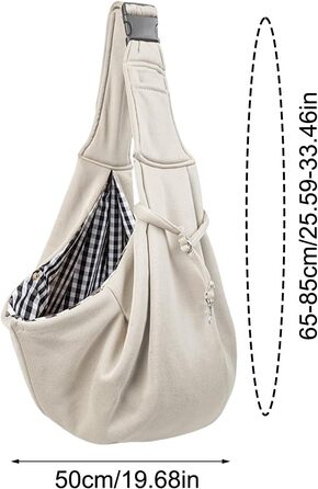 Сумка-переноска для собак Dtaigou - дихаюча переноска для цуценят з вентиляцією, регульовані ремені, легке аксесуар для прогулянок, активного відпочинку та повсякденного використання (Бежевий)