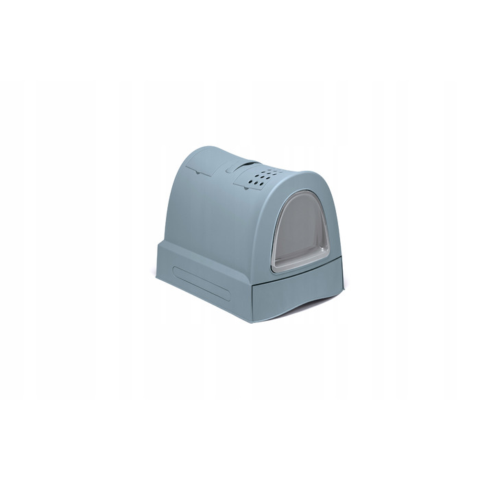 Лоток-туалет для котів ZUMA SECOND LIFE ECO, синій, італійська преміум-якість