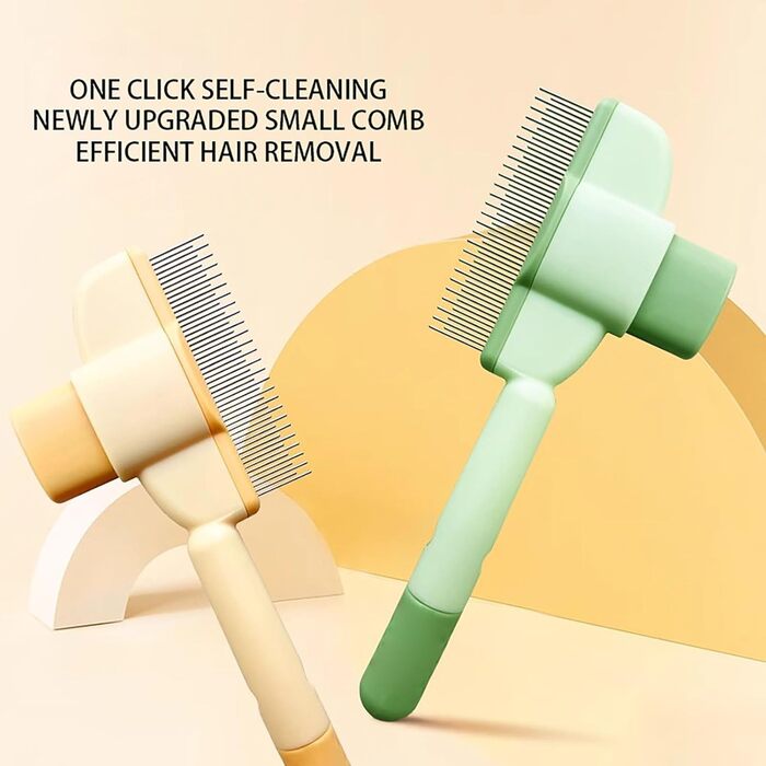 Щітка для котів та собак, видалення шерсті, з кнопкою для очищення, для довгої та короткої шерсті, сіра, інструменти для догляду за тваринами