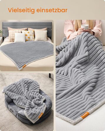 Водонепроникний килимок для собак Feandrea, XL (152 x 127 см), для великих та середніх собак, двосторонній, миючий, сірий та світло-сірий