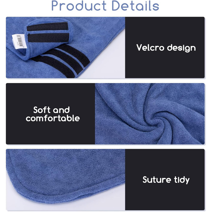 Рушник для собак та котів Nobleza з мікрофібри, швидковисихаючий, надзвичайно поглинаючий, 5 розмірів, блакитний (S)