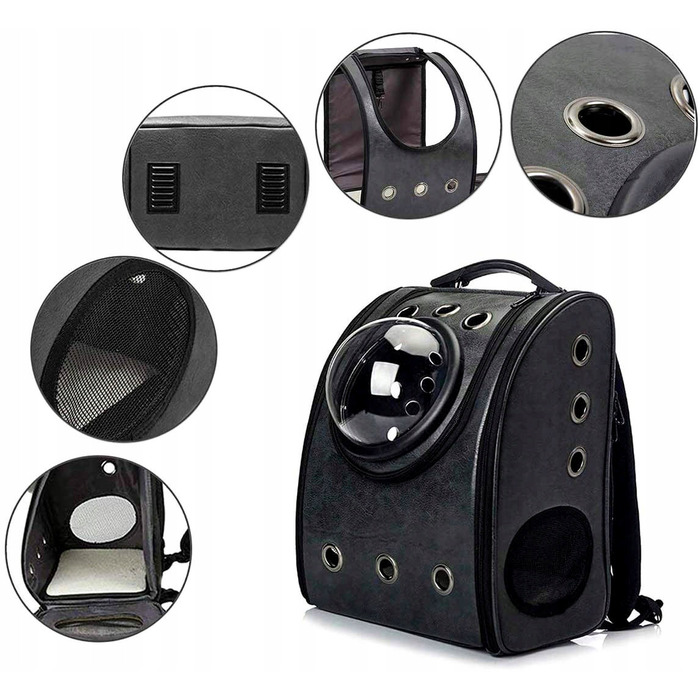 Рюкзак-переноска для собак з панорамним вікном
