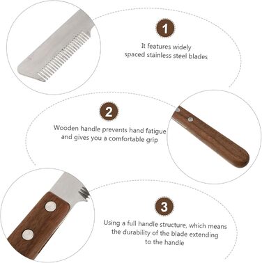 Тойандона - Набір з 2 гребінців для собак та котів: для видалення випалого волосся та масажу