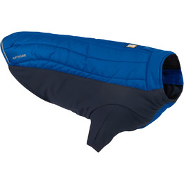 RUFFWEAR Powder Hound утеплена куртка для собак, водо- та вітрозахисна зимова куртка з флісовою підкладкою, преміум комбінезон для собак, синя, розмір L