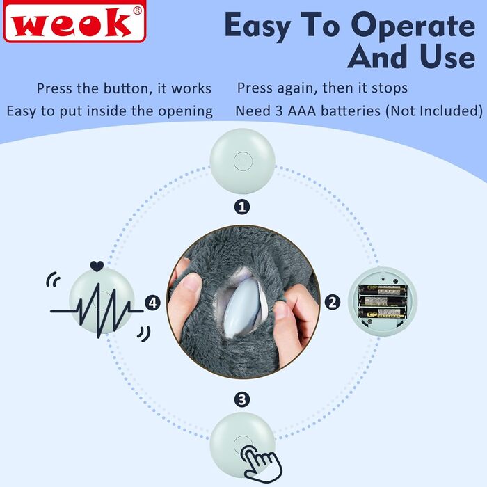 Іграшка-сердечко для собак WEOK: зручне крісло-м'ячик для зняття тривоги, допомога у засинанні, для середніх собак, сірий колір