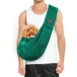 Переноска для собак Classycoo - дихаюча сітка, для котів та собак, з кишенею та страхувальним ремінцем, до 8 кг (М'ятно-зелений)