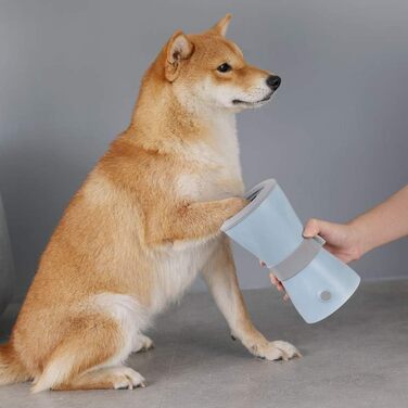 Автоматичний мийка лап для собак PJDDP - для собак та котів, портативна, білий (блакитний)
