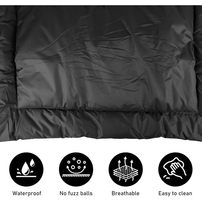 Водонепроникний килимок для собак 90 x 60 см, килимок для собак у подорожі, миючий килимок для собак і котів, портативне собаче ліжко для активного відпочинку, в авто та на вулиці, для подорожей та кемпінгу (сірий)