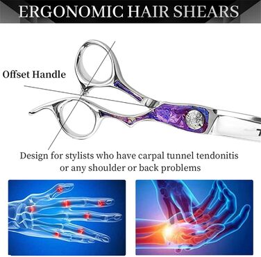 Професійна ножиця для грумінгу собак та котів 6.8 дюймів | Пряма ножиця для догляду за шерстю з регулюванням