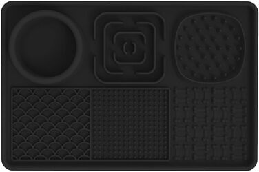 Килимок для собак і котів з силікону з присосками, антипригарний, для ласощів та ігор (Чорний)