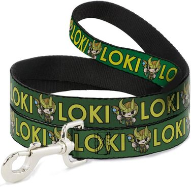 Повідок для собак Kawaii Loki, зелено-жовтий, 1,8 м, 3,8 см