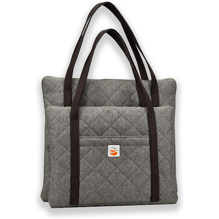 Преміум лежанка для собак Sleepy Fox® - туристична, складна, з плечовим ременем, сіра (S/M)