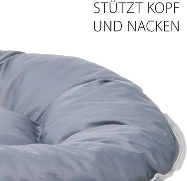 Ортопедичне собаче ліжко Ferplast для великих собак. Знімна наволочка, водонепроникна, 110 x 70 x 8 см, сірого кольору.