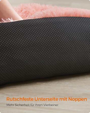 Ліжко для собак Feandrea FluffyHug, XL, 110x95x18 см, м'яка підстилка, захист дивану, рожевий колір