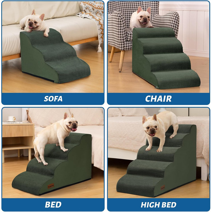 Сходинка для собак та котів Stufige - 5 сходинок, 22.2'H, зелений