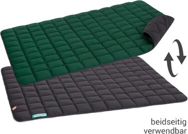 М'яка лежанка для собак Doctor Bark, розмір M (80x70 см), міцна, для дому та вулиці, витримує прання до 95°C, сіро-зелений колір